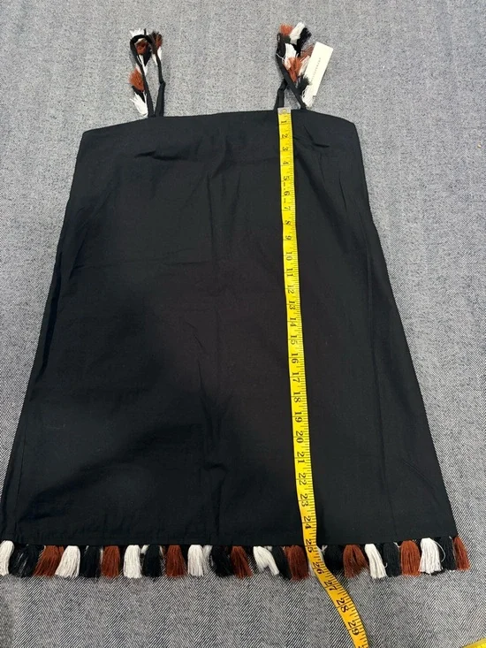 Anthropologie The Hartley Shift Mini Dress black fringe | color: black | size: S - Picture 5 of 9